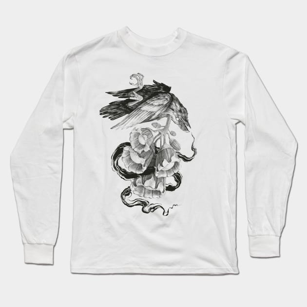 Soul of a Raven Long Sleeve T-Shirt by Tolagunestro